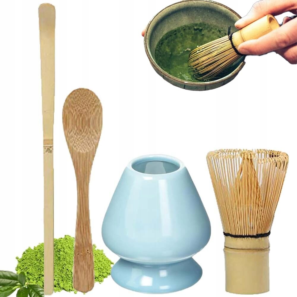 Sada Na Čaj Matcha Šlehací Metla S Lžičkou, Keramická Rukojeť