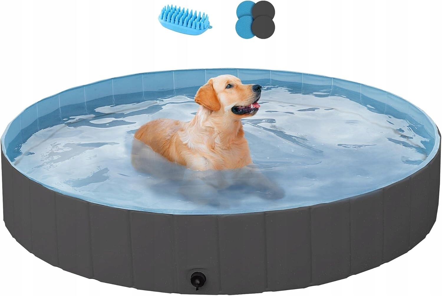 Bazén Pro Psy Brouzdaliště Pro Zvířata S Vypouštěcím Ventilem