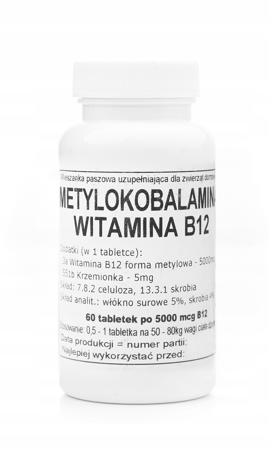 Vitamín B12 B-12 Metylokobalamina 60 ks Podkowa