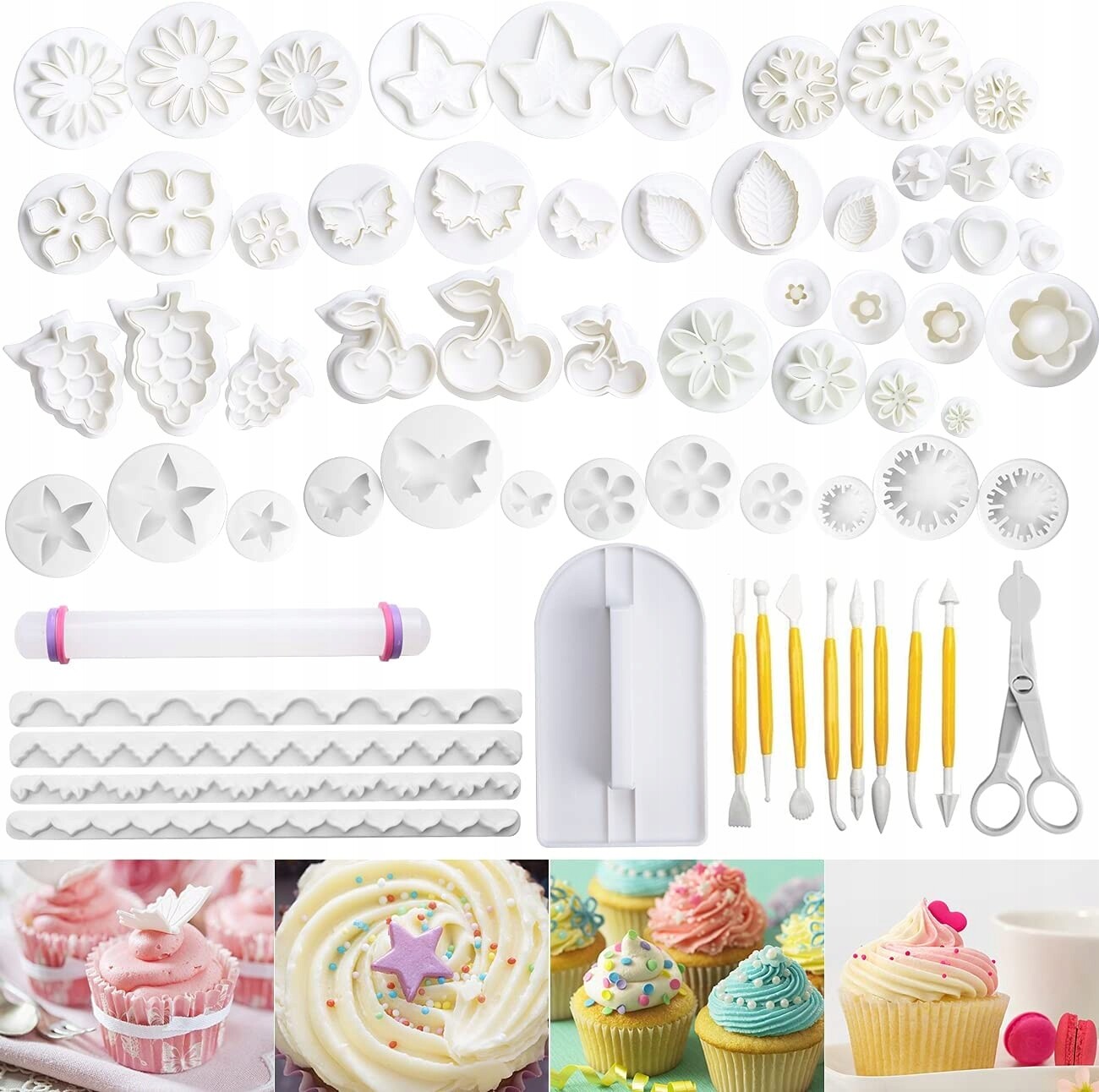 2 x Sada Na Zdobení Dortů Cukrářská sada 109ks