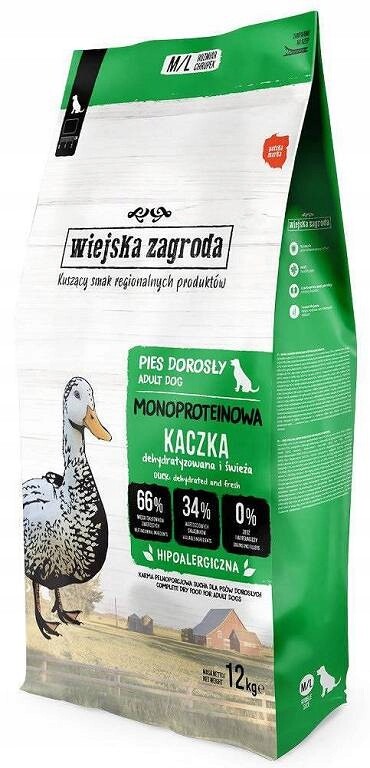 12 kg Krmivo Wiejska Zagroda Monoprotein M Adult Monoproteinová kachna