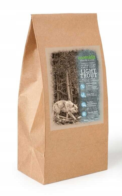 Ecomida dospělý pes s nadváhou, pstruh losos 15 kg