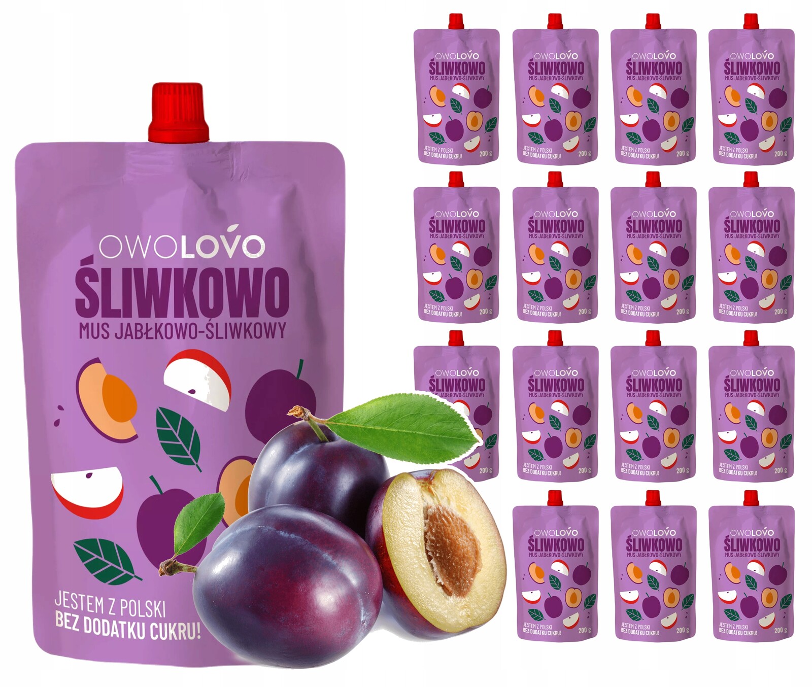 Mus Ovocný dezert Švestkový pro děti 200g, Owolovo