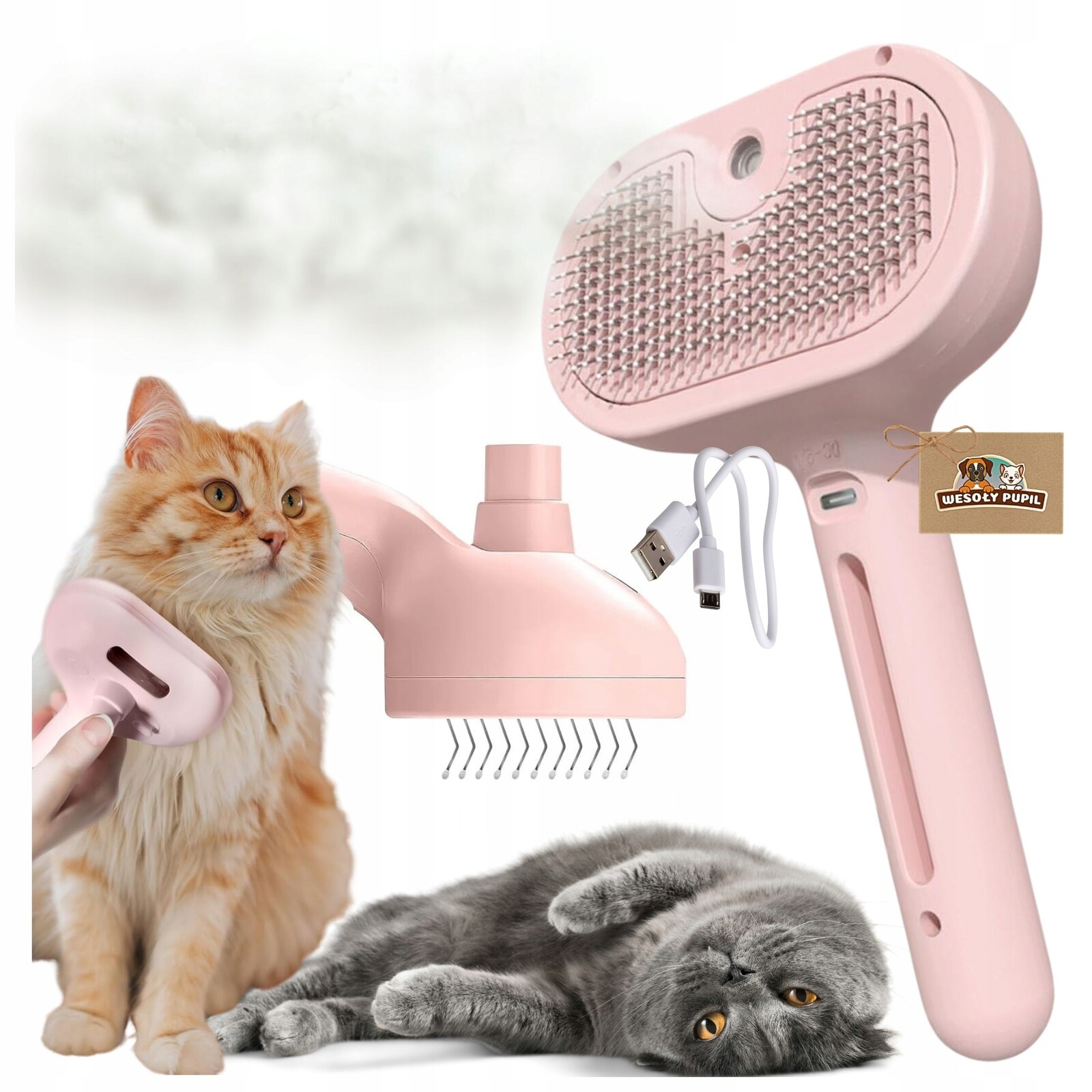 Parní Kartáč Pro Kočky Samočistící Elektrický Pro Péči O Srst