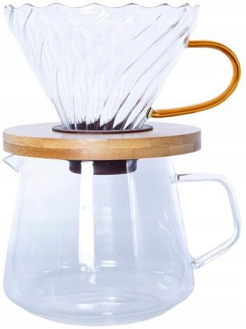 Kávovar 400ml skleněný s dripem sada