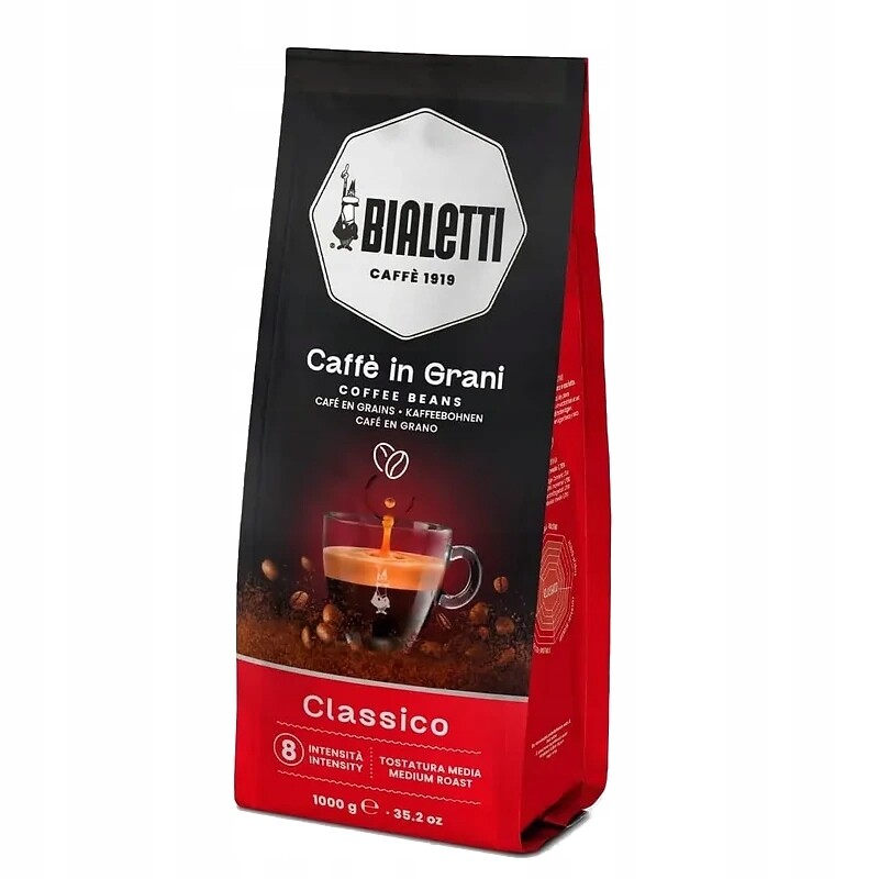 Káva zrnková míchaná Bialetti Classico 1000 g