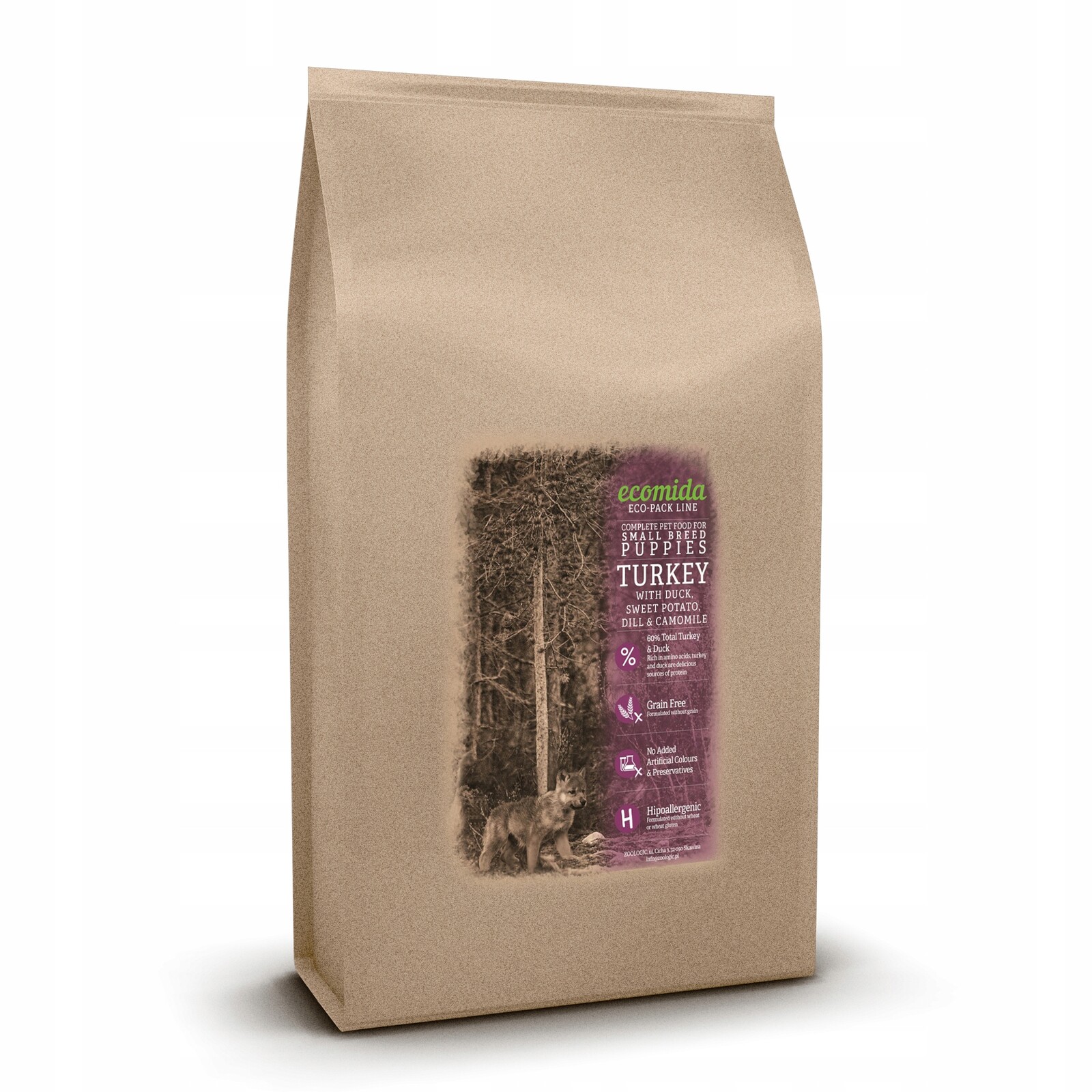 Ecomida -Hypo. Bez obilovin Krůta, Kachna 2 kg štěňata plemeno malé