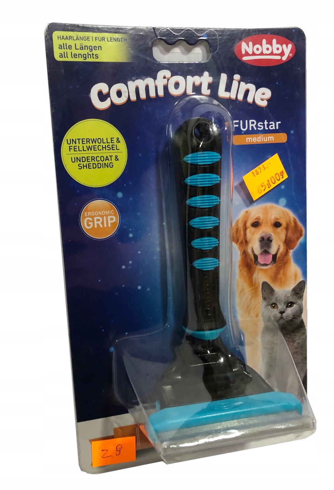 Hřeben na srst dlouhý, krátká srst Nobby Furstar