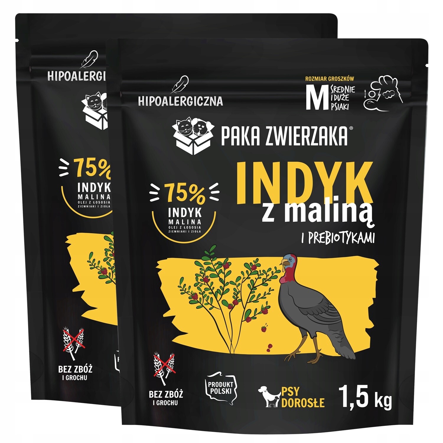 Paka Zwierzaka Seventh Heaven Krůta s malinou M 2PAK 2x1,5kg