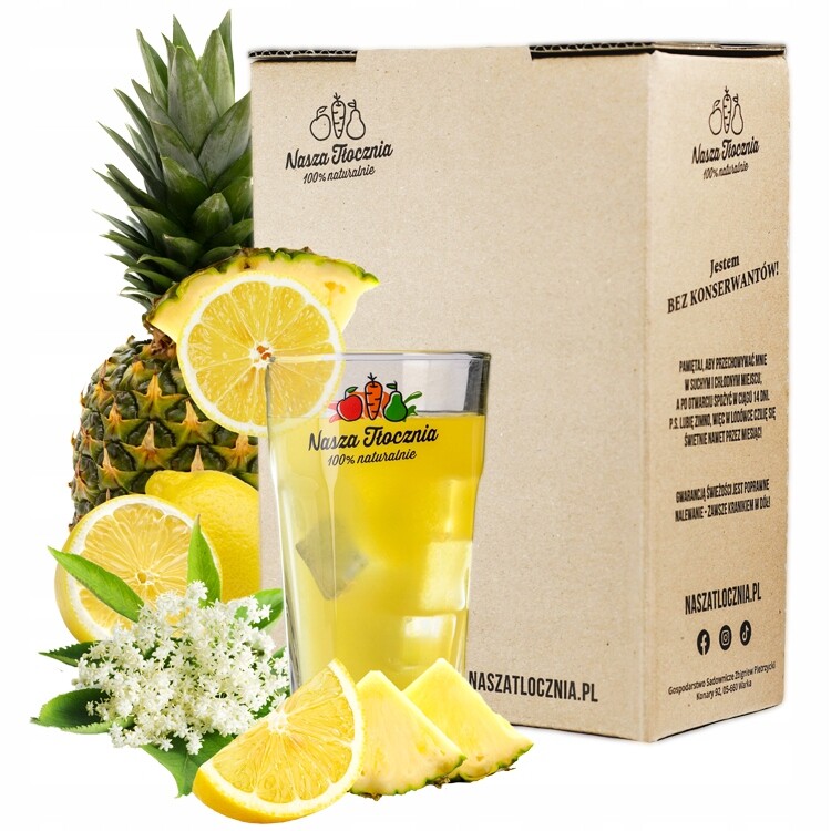 Limonáda Ananas & Květy Černého bezu Nasza Tłocznia přírodní prémiová 5L