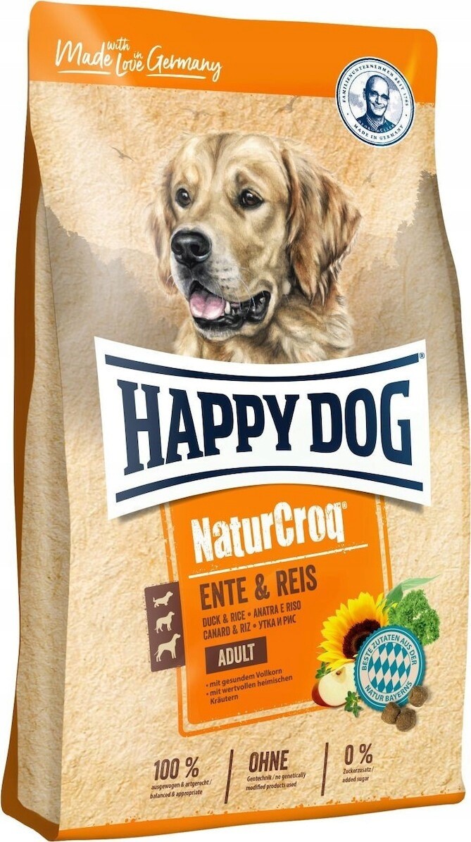 Happy Dog Naturcroq Ente&reis Kachní Rýže 11KG Na Citlivý Trávicí Systém