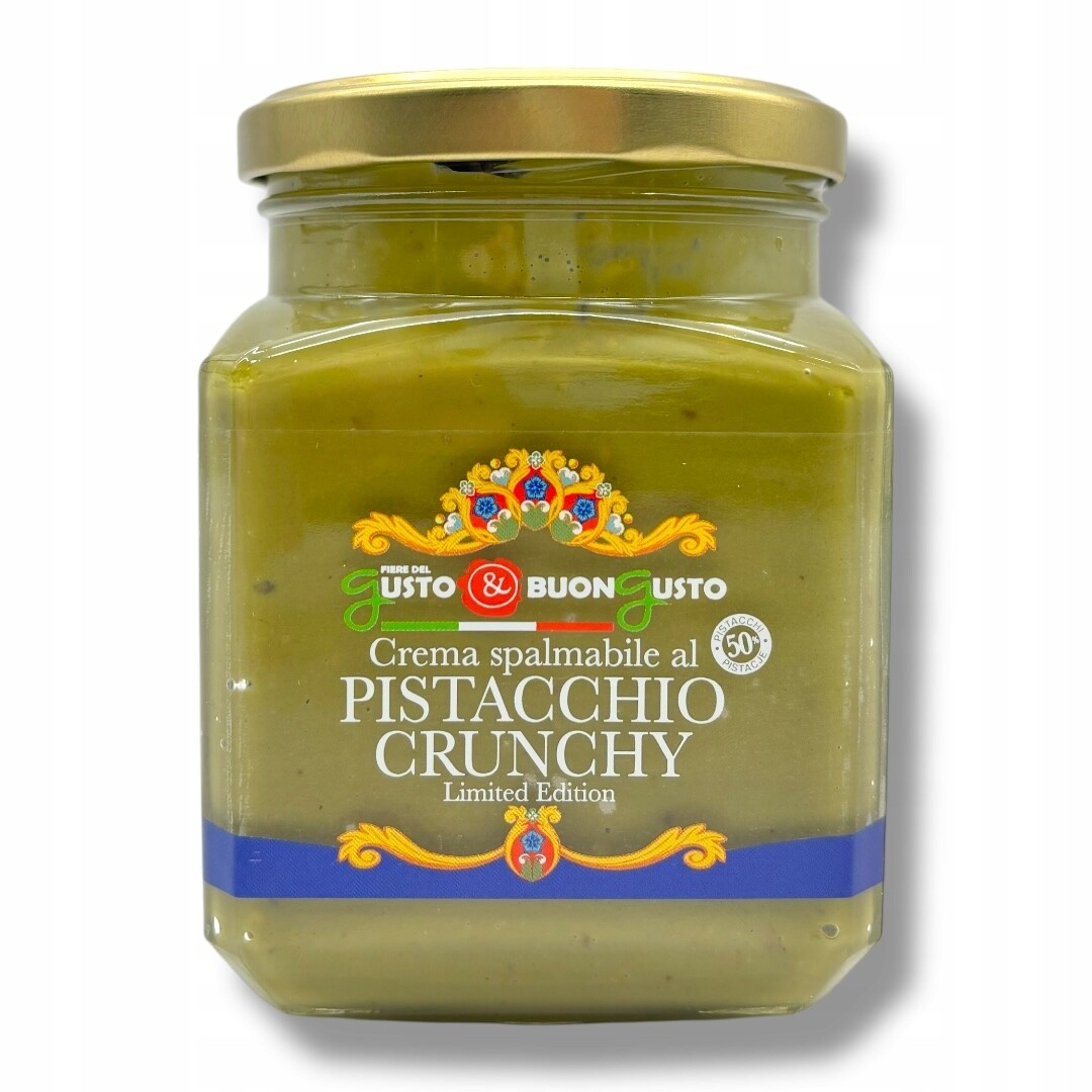 Pistáciový krém crunchy 600g Sicílie Limitovaná edice