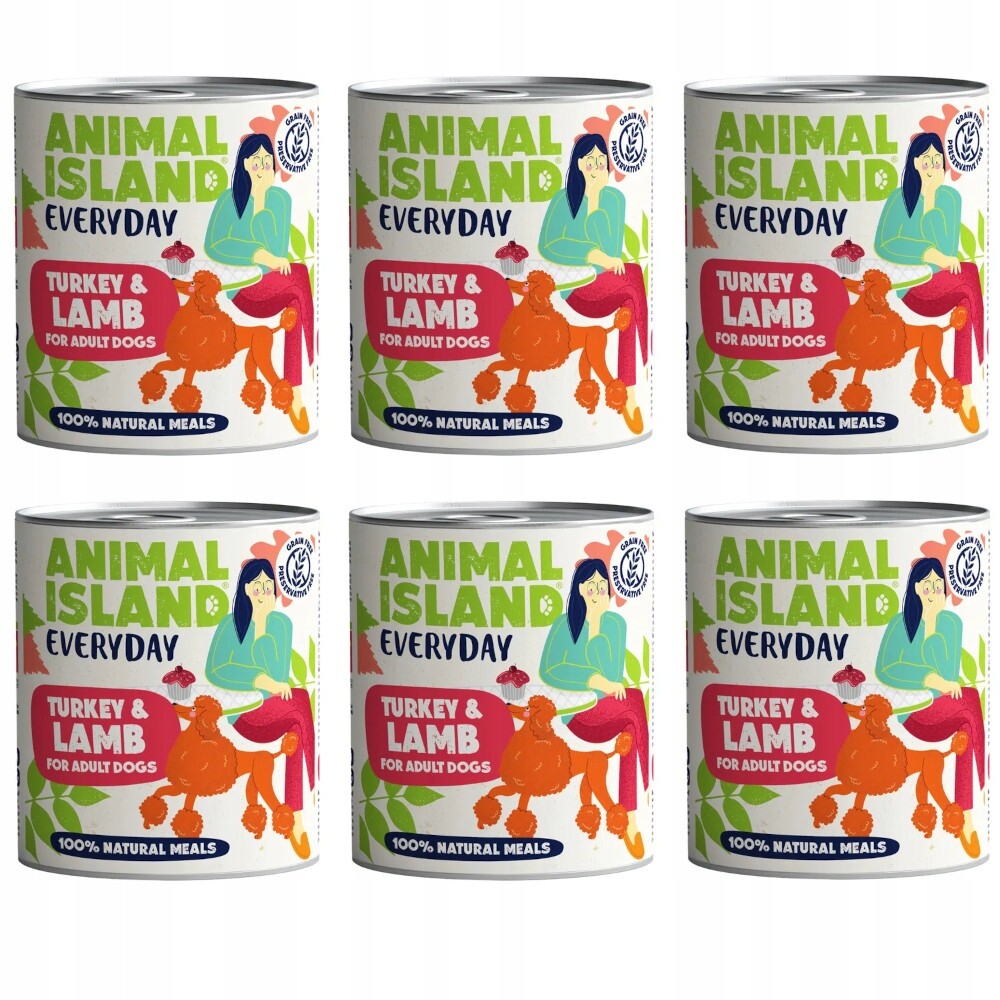 Animal Island Everyday Krůta s jehněčím masem 6x800g Bezobilná+human grade