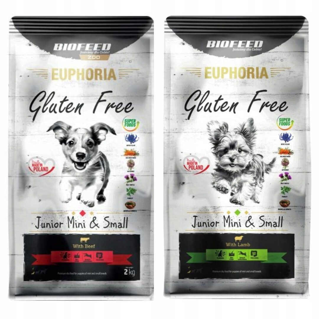 Biofeed Euphoria Krmivo pro štěňata malých jehněčích 2 kg hovězí 2 kg