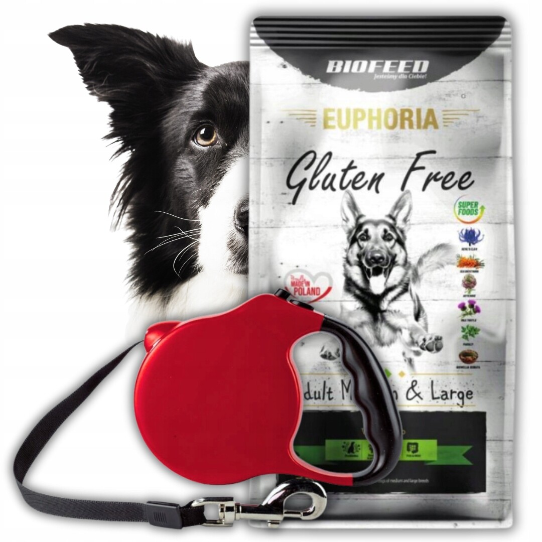 Biofeed Euphoria Suché krmivo pro středně velké psy jehněčí 12 kg Vodítko