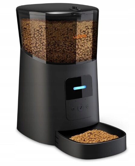 Automatický podavač krmiva pro zvířata Wopet 6L s ovládáním App, černý