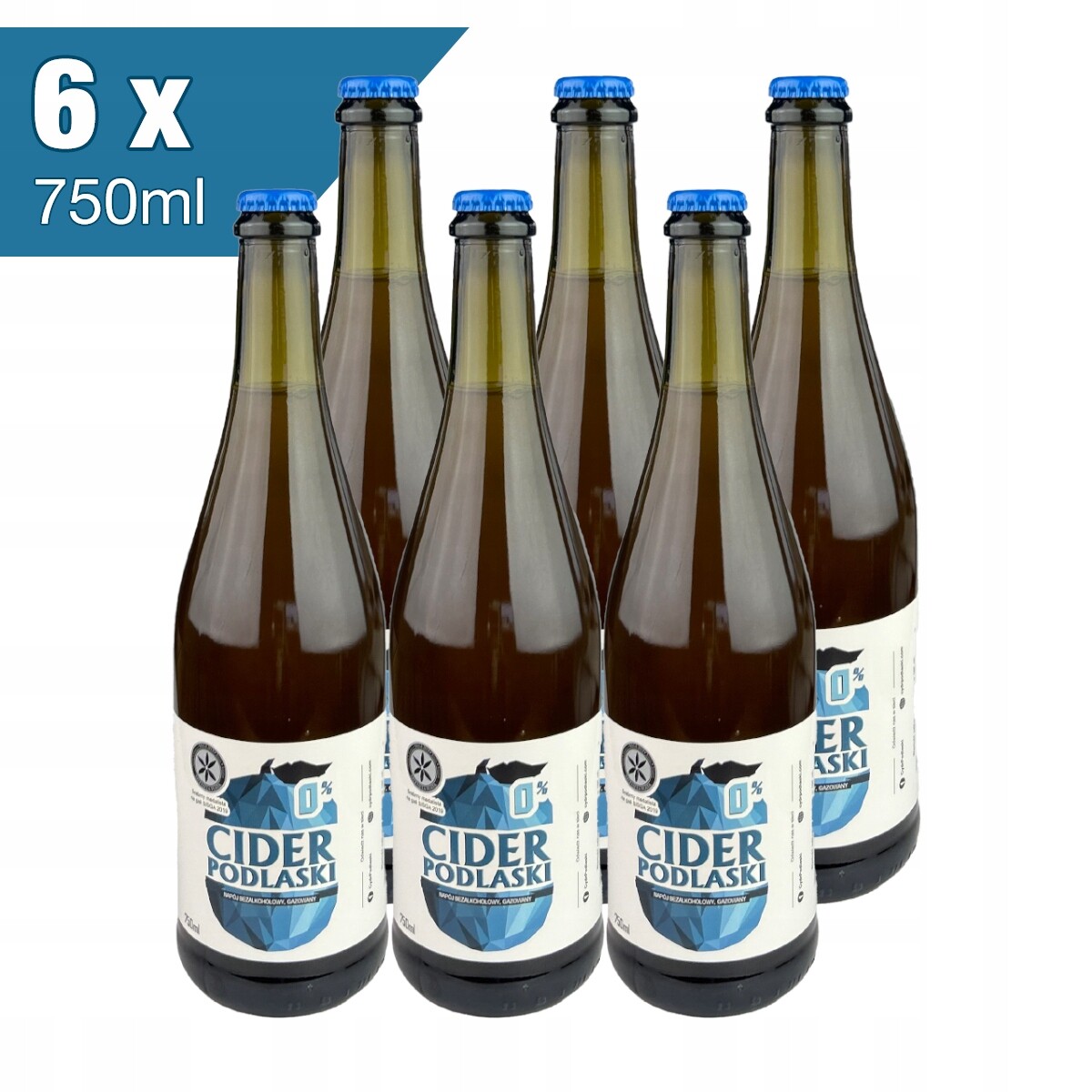 Cider Podlaski 0% 750 ml – řemeslný cider, lisovaný džus, bez přísad