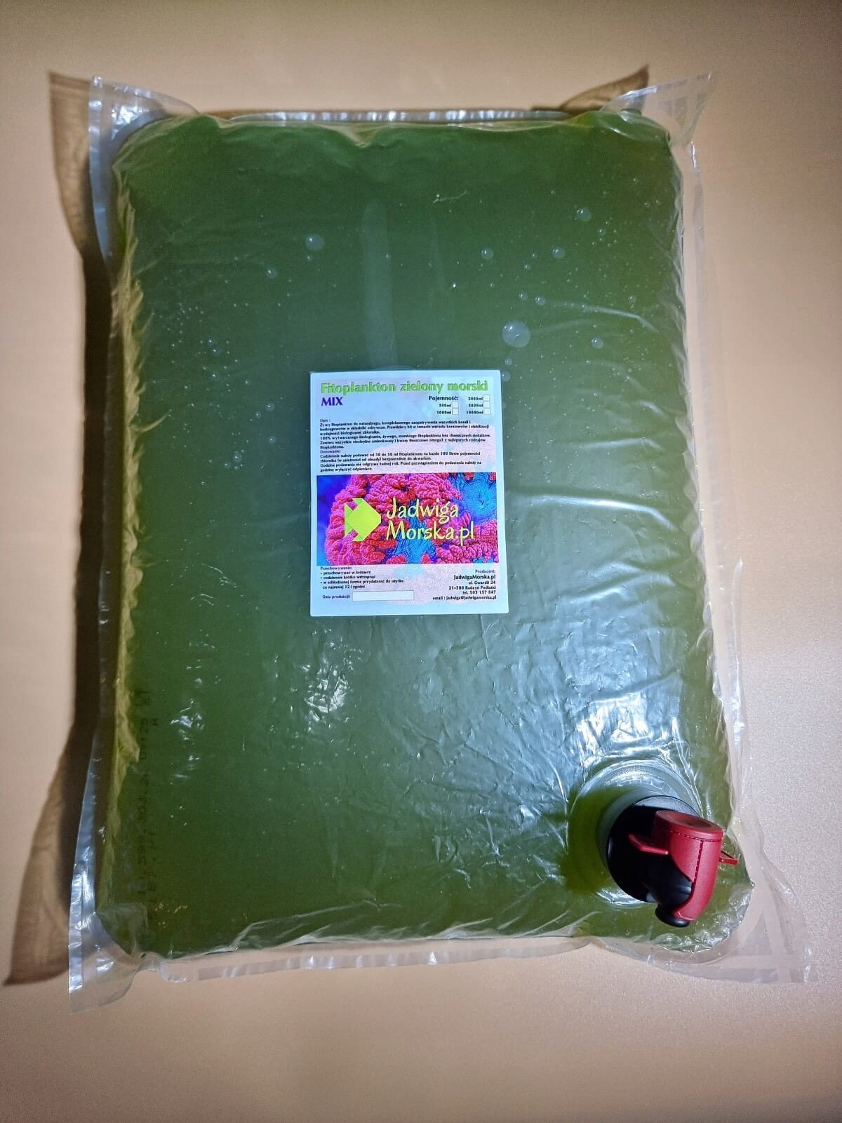 Zelený mořský fytoplankton 5 L (Nannochloropsis)