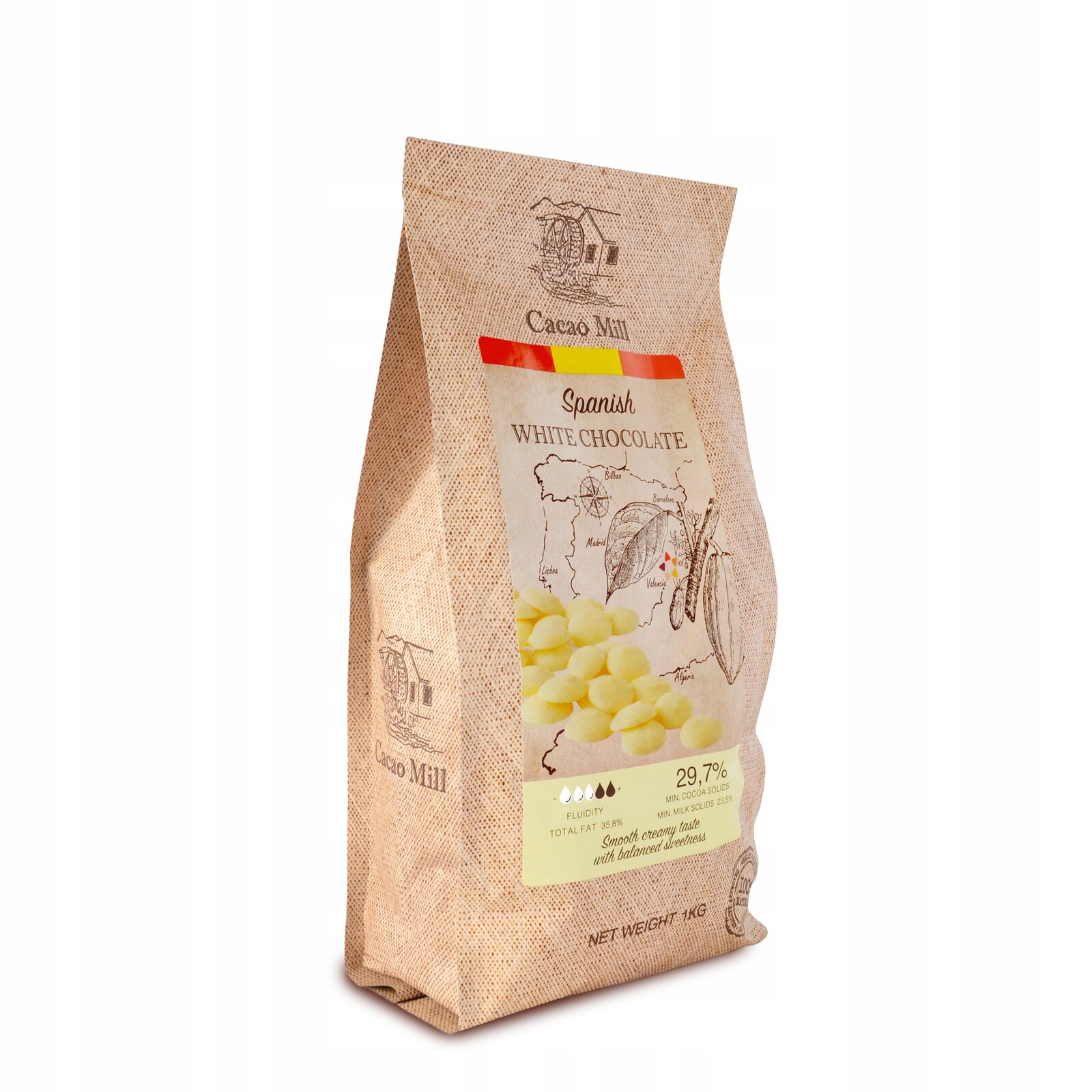 čokoláda Bílá španělská 29,7% Cacao Mill 1kg
