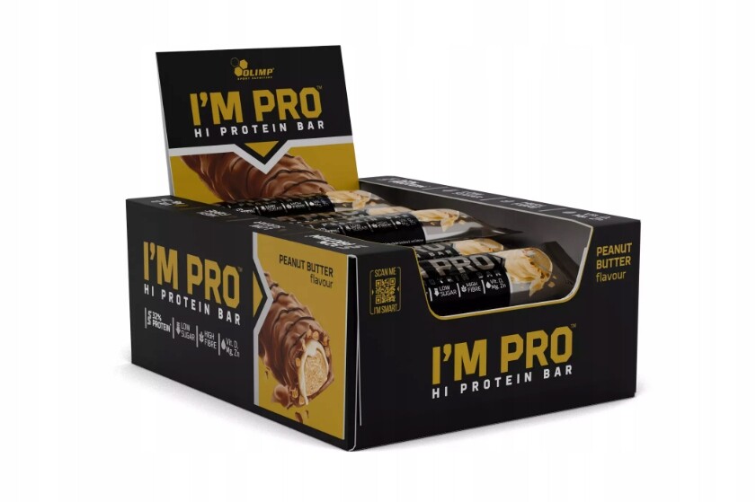 Olimp I'm Pro Protein Bar 15x40g Ořechové máslo Tyčinka Tyčinka
