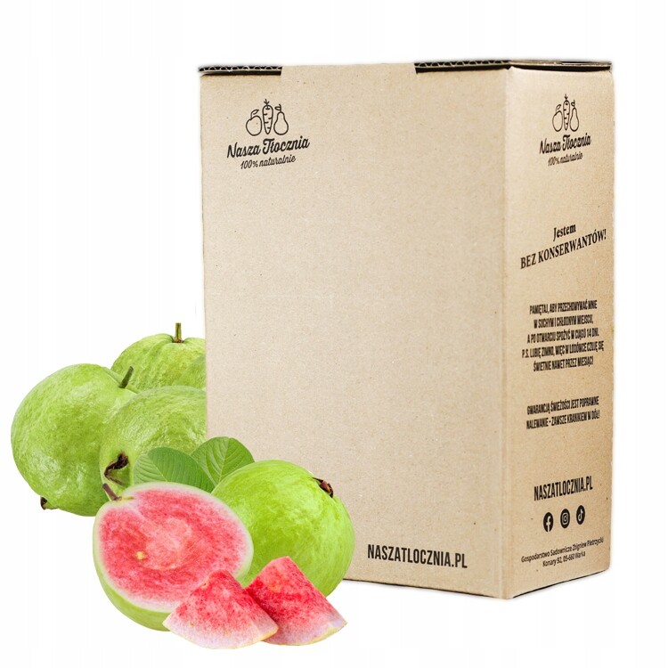 Lisovaná šťáva z Guavy Nasza Tłocznia Guava Růžová Hruška pyré pyré 3L