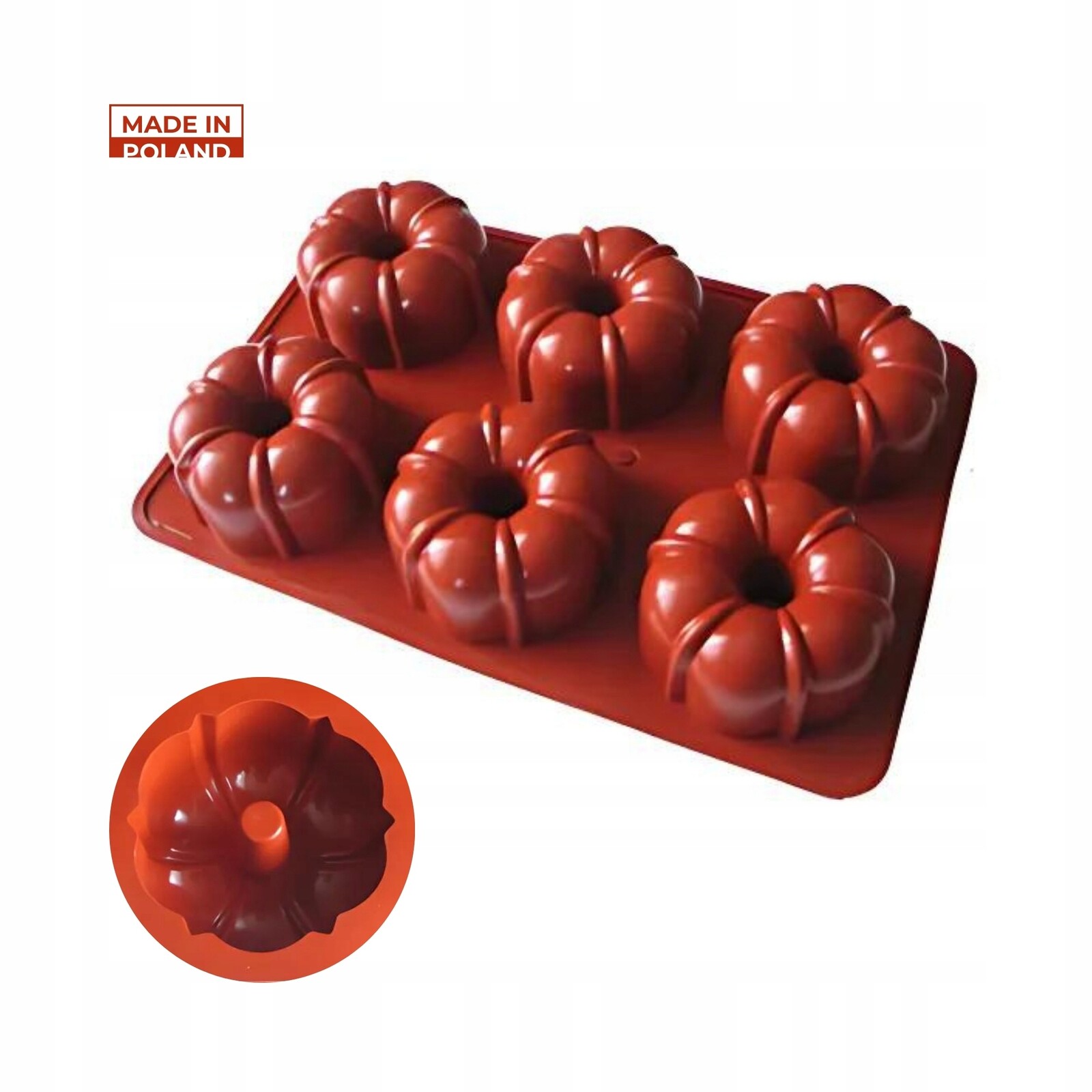 Silikonová forma na monoporce s otvorem F-63 fi 98 mm, h45 mm 6 Gen zásuvek