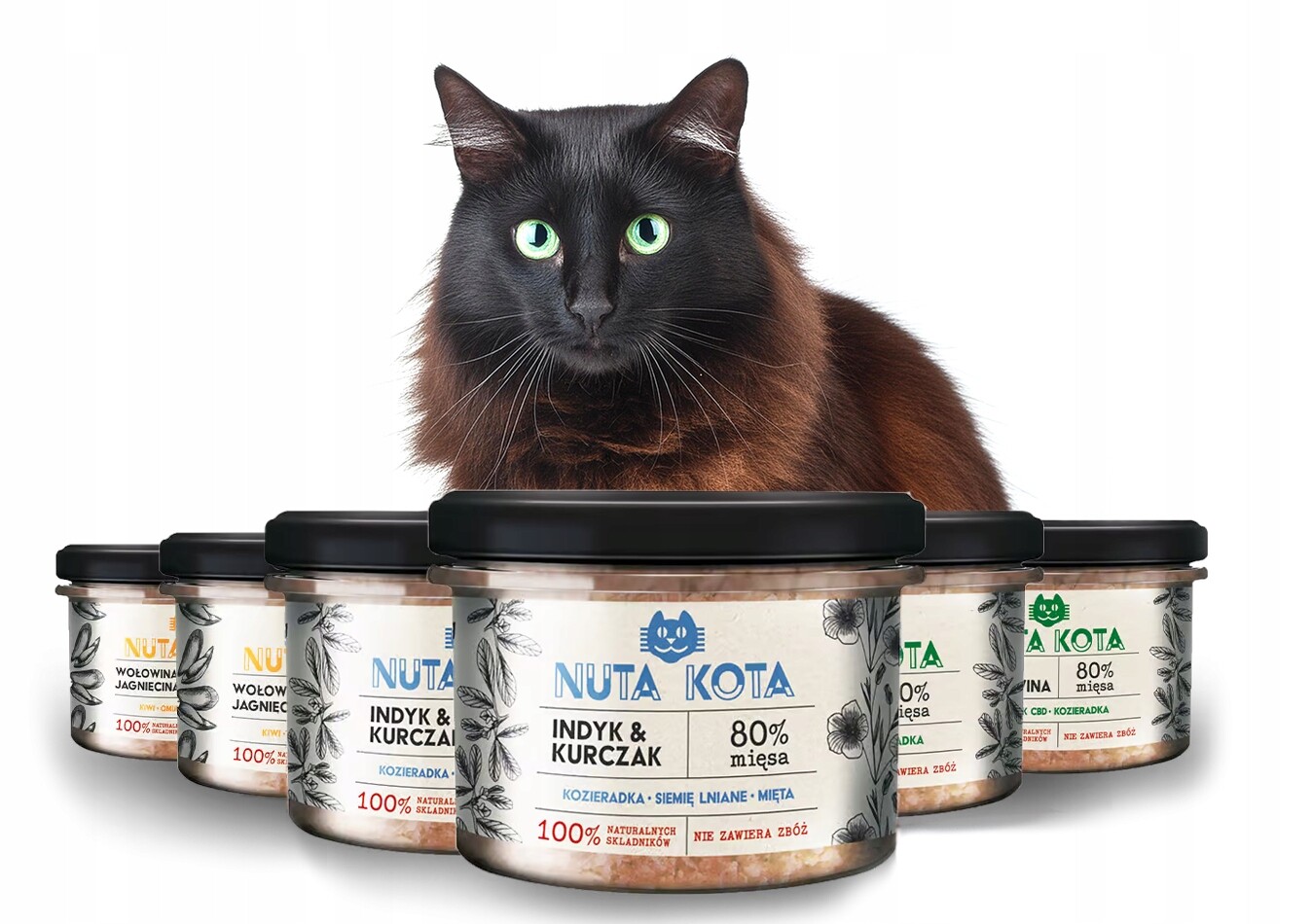 Nuta Kota s krůtím kuřecím hovězím a jehněčím masem bezobilné krmivo 200g