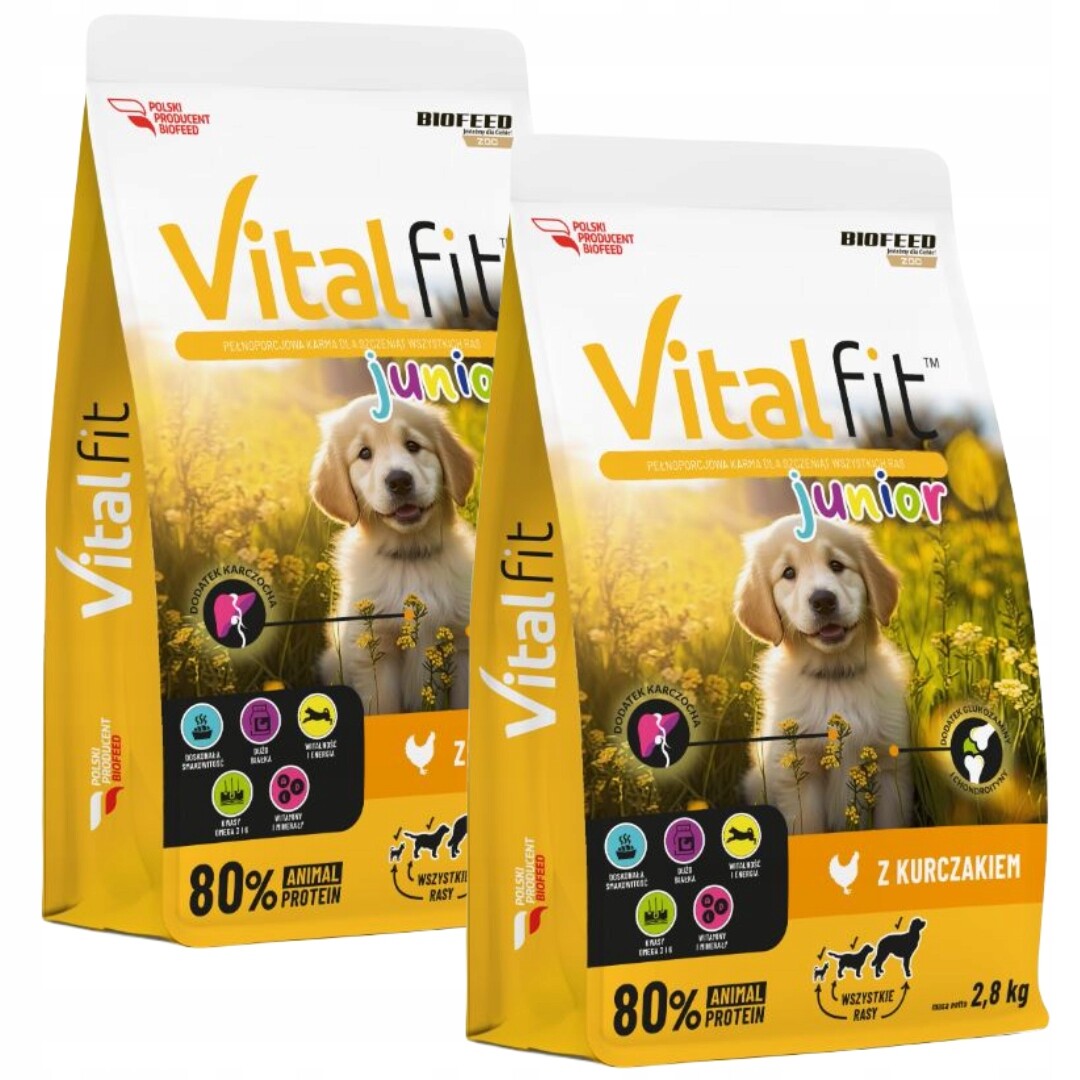 Biofeed Vitalfit Suché krmivo pro štěně s kuřecím masem 2,8 kg x 2