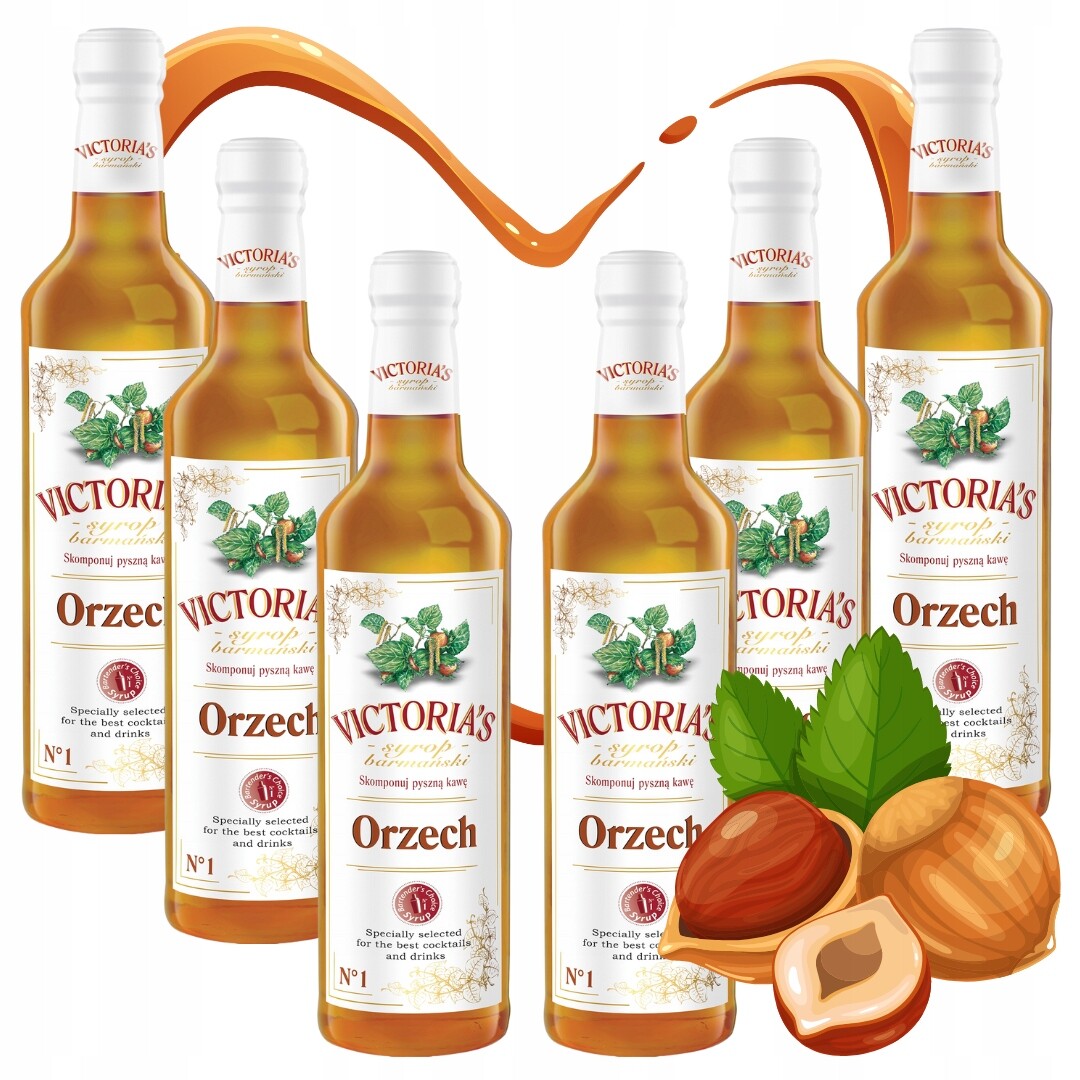 Sirup barmanský koncentrát Victoria's Ořech 6 x 490 ml