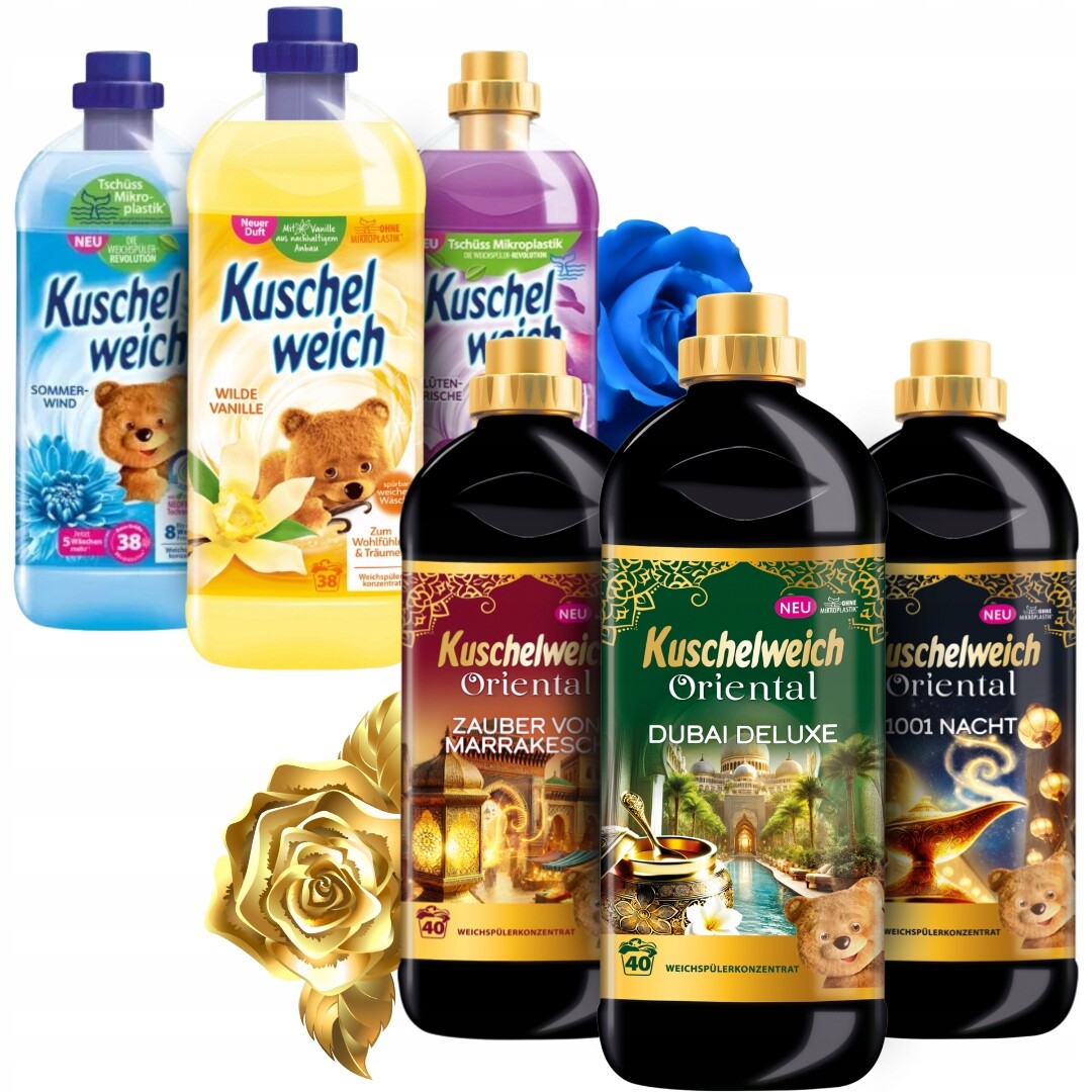 Kuschelweich tekutá aviváž Dubai Sommerwind Mix vůní 1L 40 praní x6