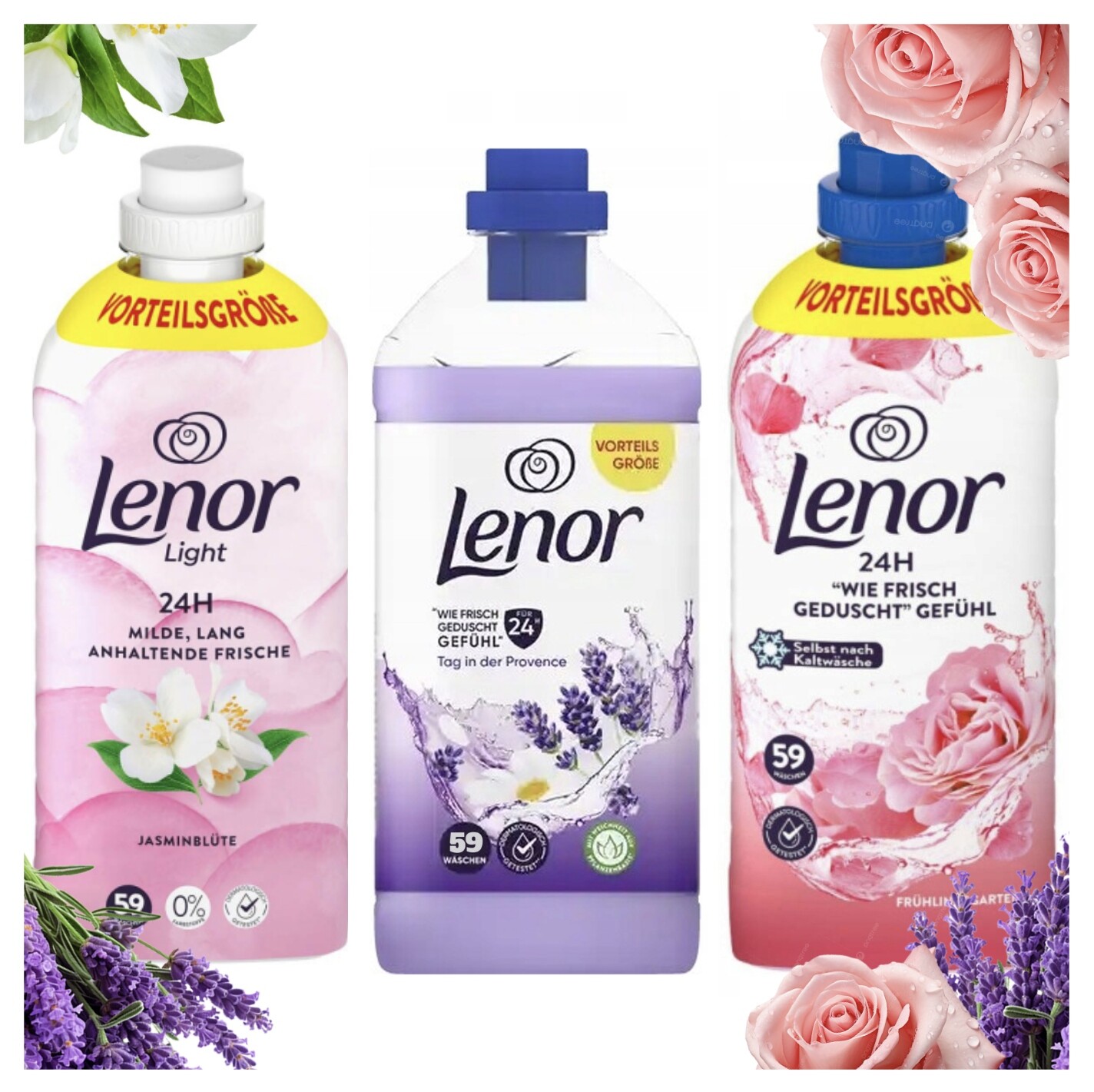 Sada Lenor Tekutá Aviváž Jarní Zahrada 3 X 59 praní