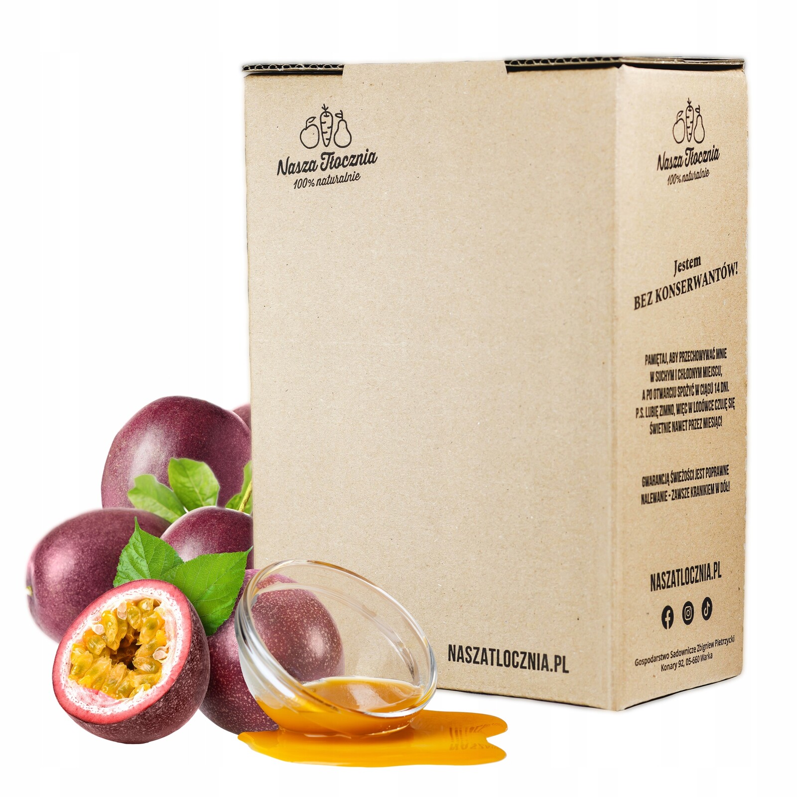 Protlak 100% Marakuja pyré Pyré z Marakui passion fruit drinki zmrzlina 3kg