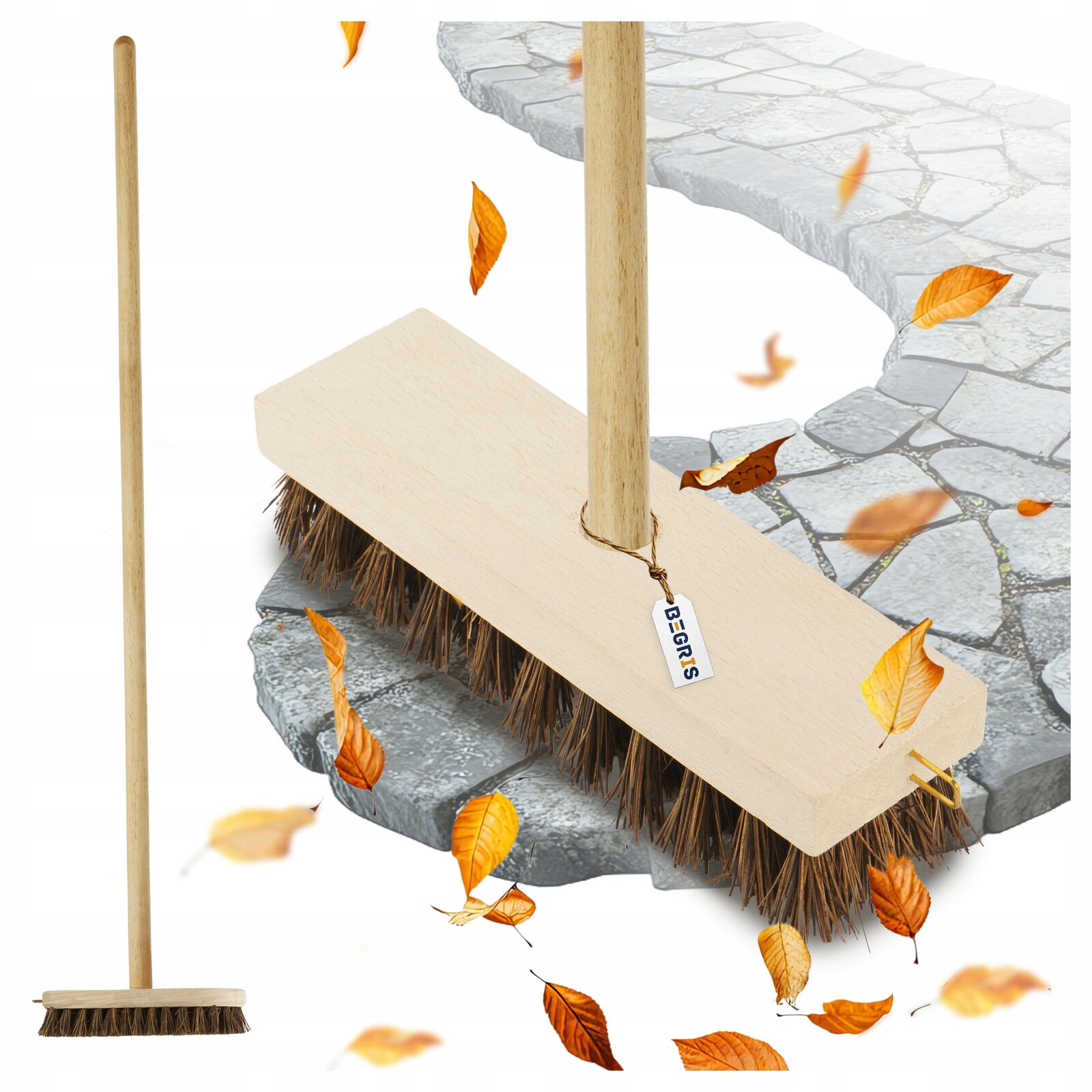 2 x Šrober Tvrdý Vlas Opravný Kartáč Na Drhnutí Podlah Kostky Brukow