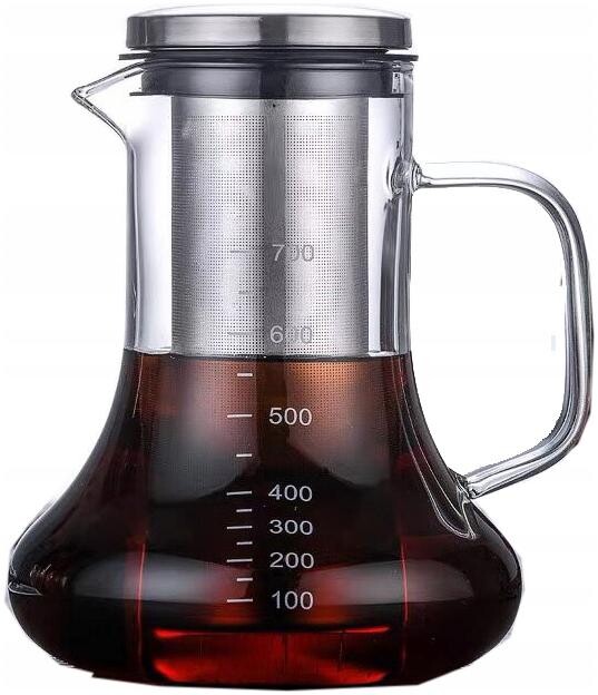 Skleněná konvice na kávu a čaj sítkem 700ml