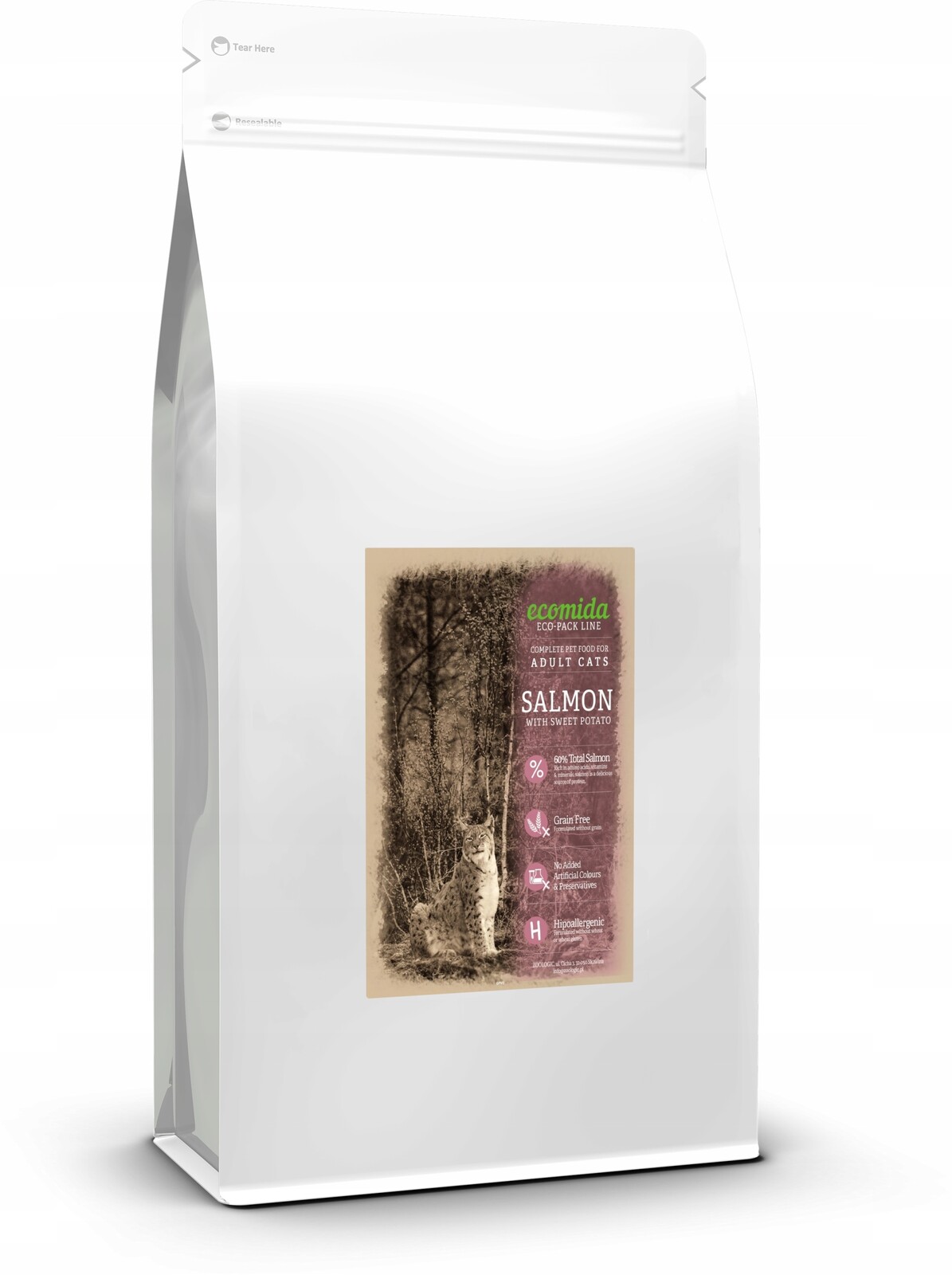 Ecomida bez obilovin Kot dospělý- losos s batáty 2kg