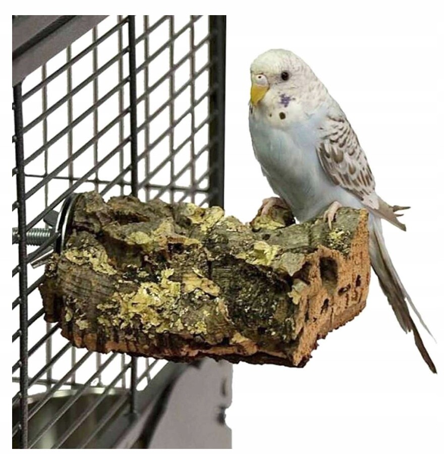 Přírodní žerď z kůry korkového dubu – Velikost S pro malé papoušky