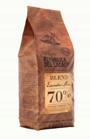 Hořká čokoláda Ekwador+peru 70% RdC 2,5 Kg
