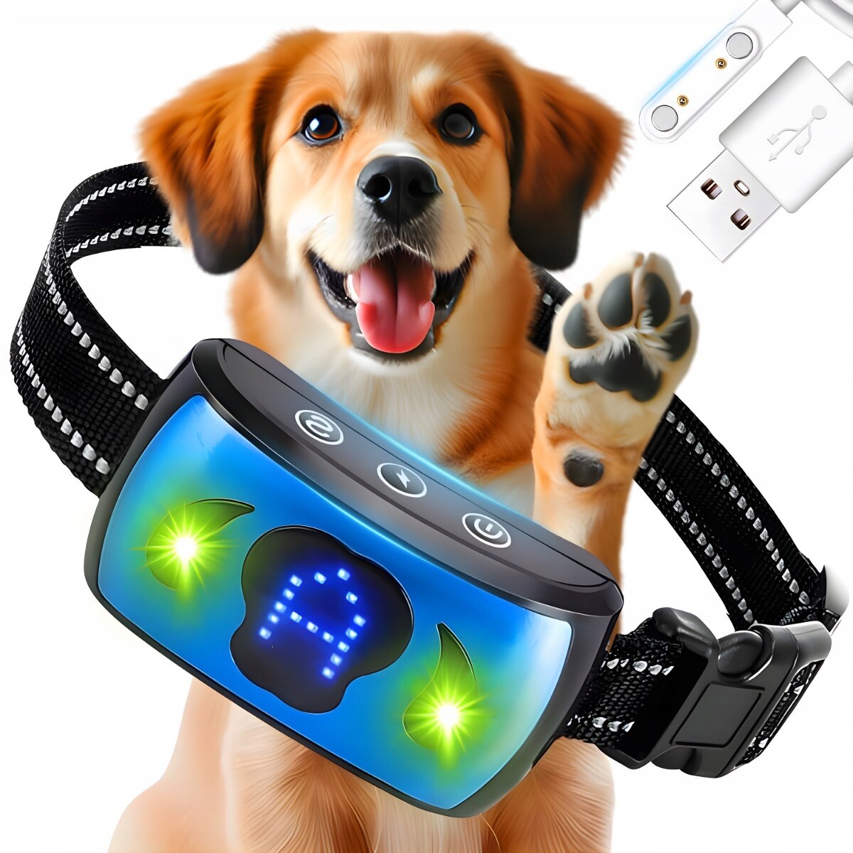 Protištěkací Elektrický Výcvikový Obojek Pro Psa 4 Úrovně