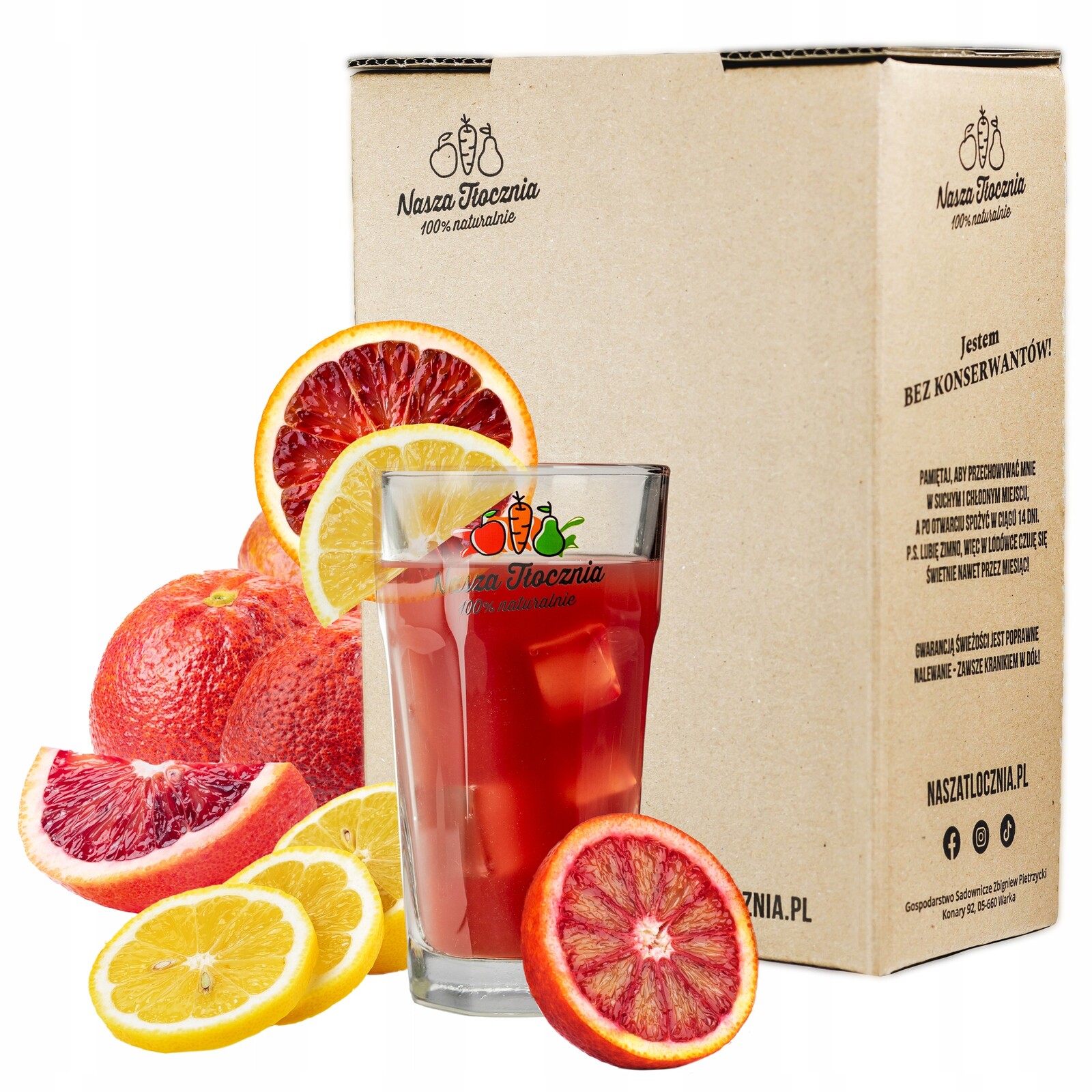 Limonáda Červená Pomeranč nízkoslazená Sicilia Nasza Tłocznia 5L