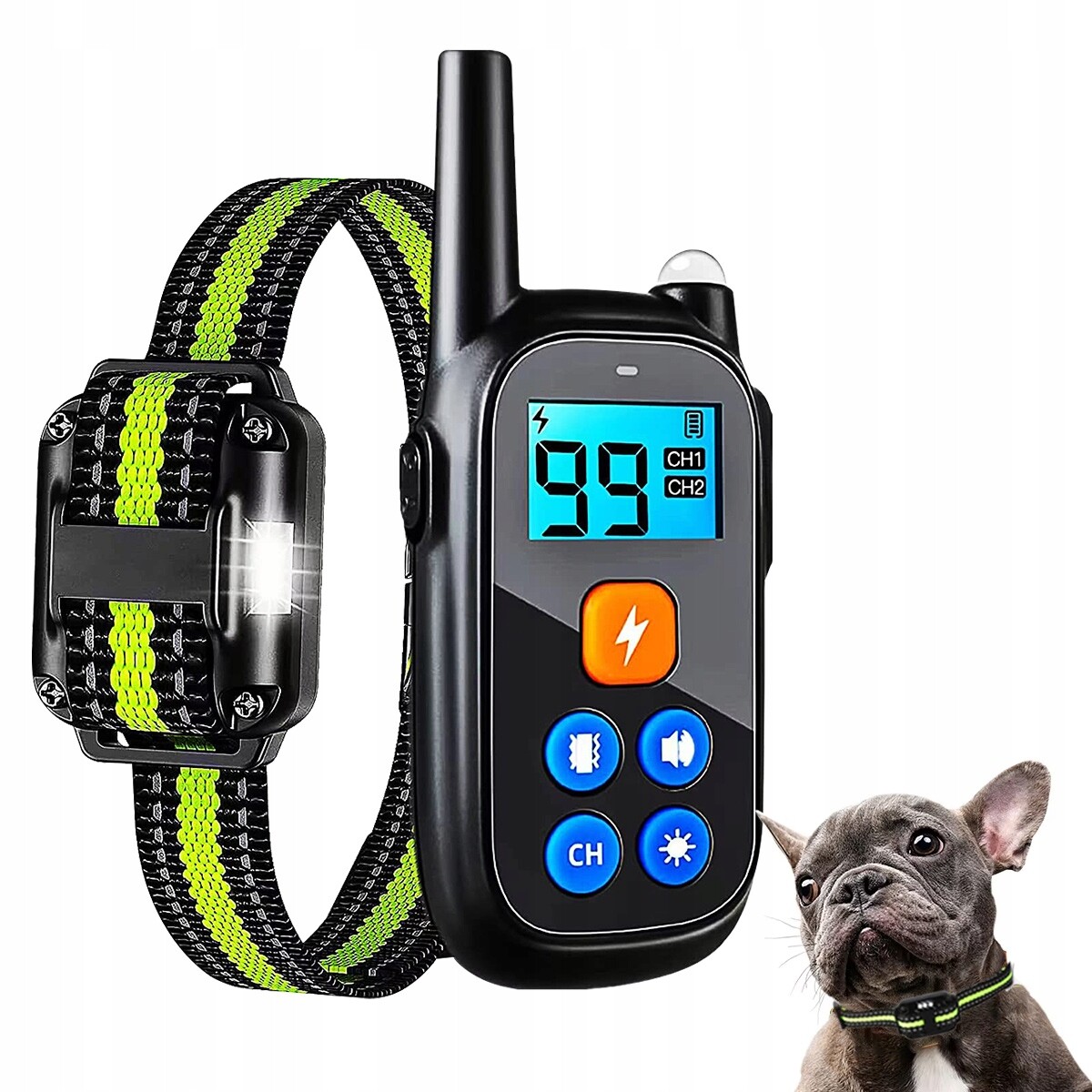 Elektrický Výcvikový Obojek Pro Psa pro výcvik, protištěkací, látkový