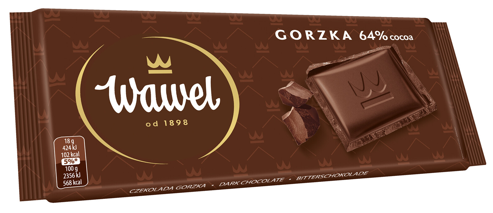 Wawel Hořká 64% cocoa 90 g