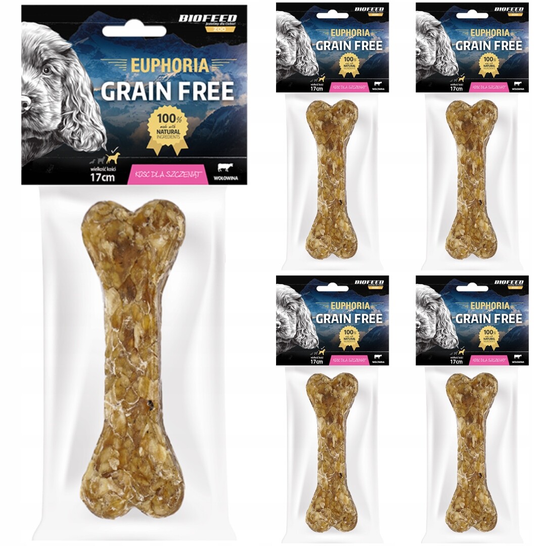 Biofeed Junior Hovězí kost s penisem pro psa štěně velkého plemene 17cm x 5