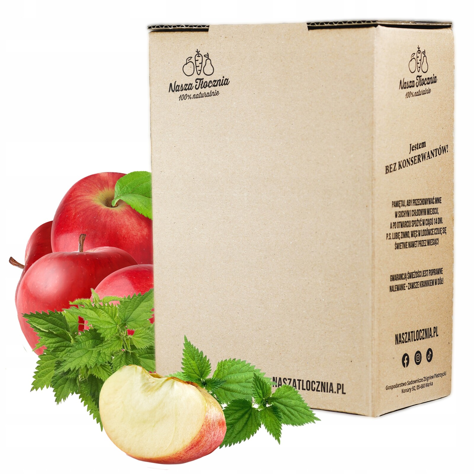 Lisovaná šťáva Jablko-Kopřiva 5L Nfc přírodní, bez konzervantů, bez cukru