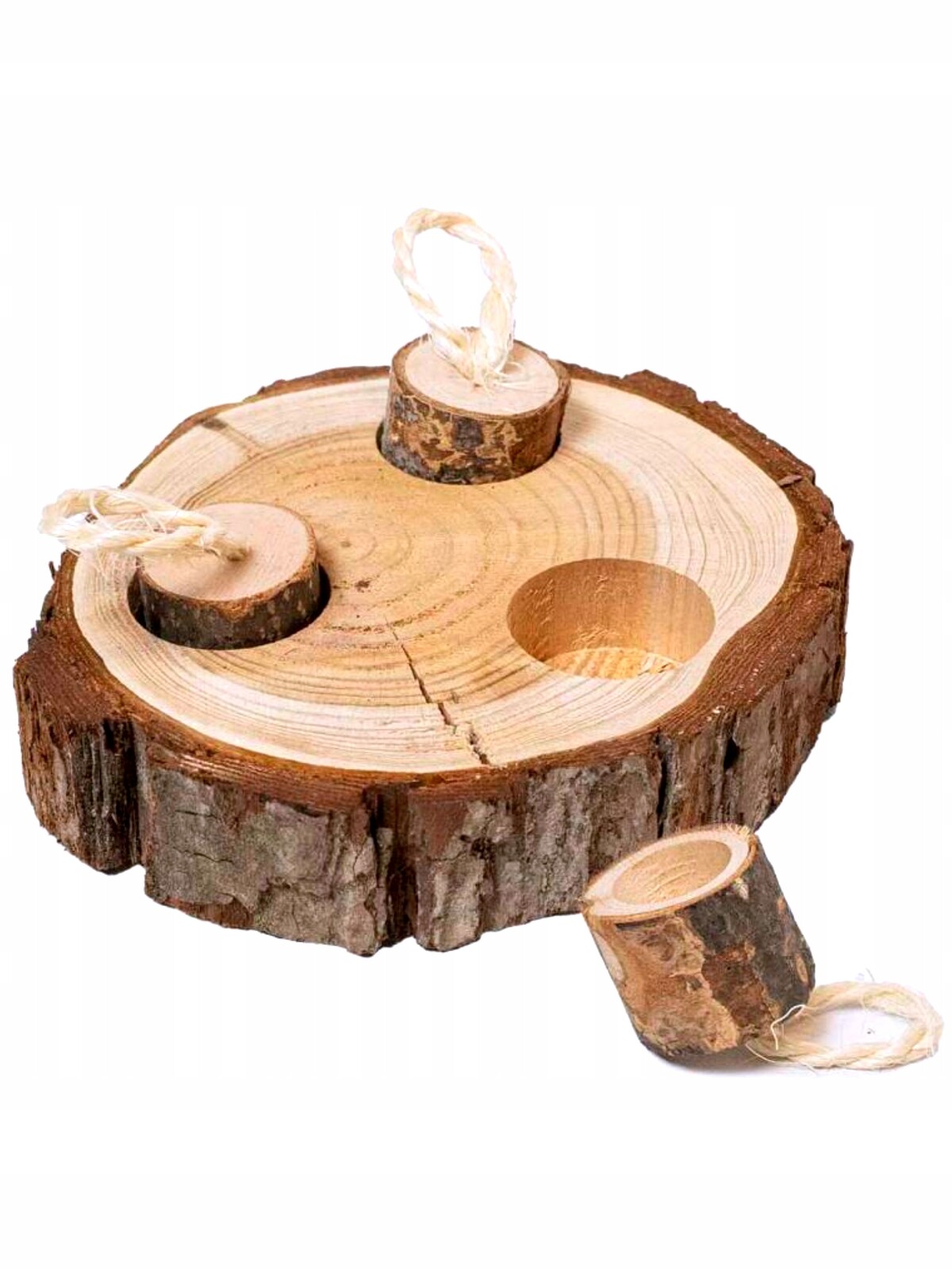 Bark Wood Puzzle – Papouščí Puzzle z přírodního dřeva