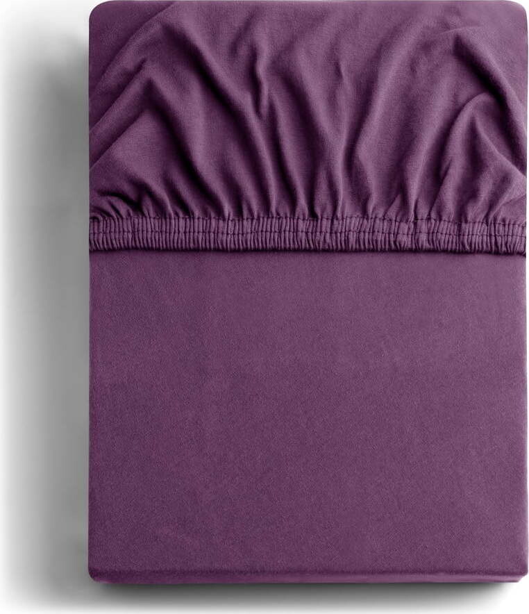 Fialové napínací prostěradlo jersey 160x200 cm Amber – Restilo