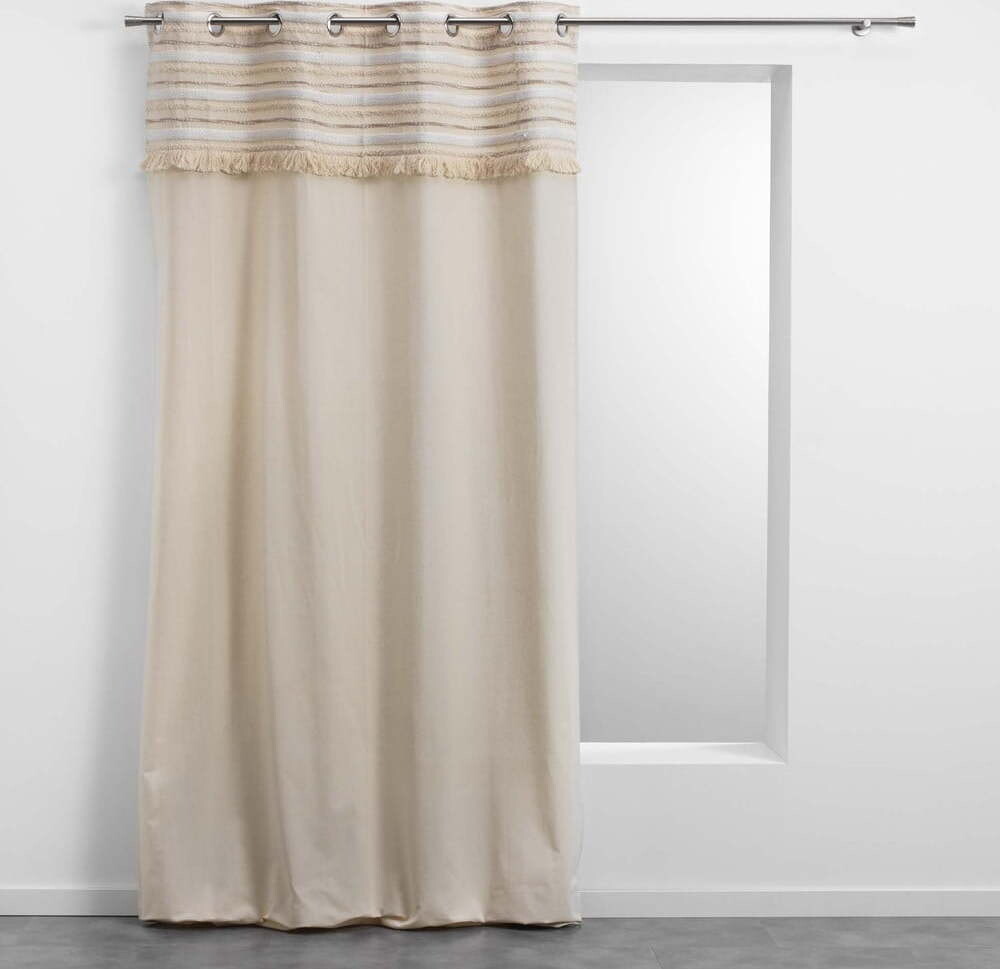 Bavlněný závěs v přírodní barvě 140x240 cm Atlas – douceur d'intérieur