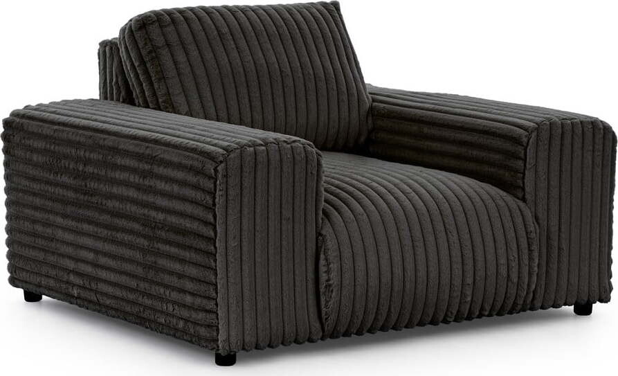 Tmavě šedé manšestrové křeslo Justin – Ropez