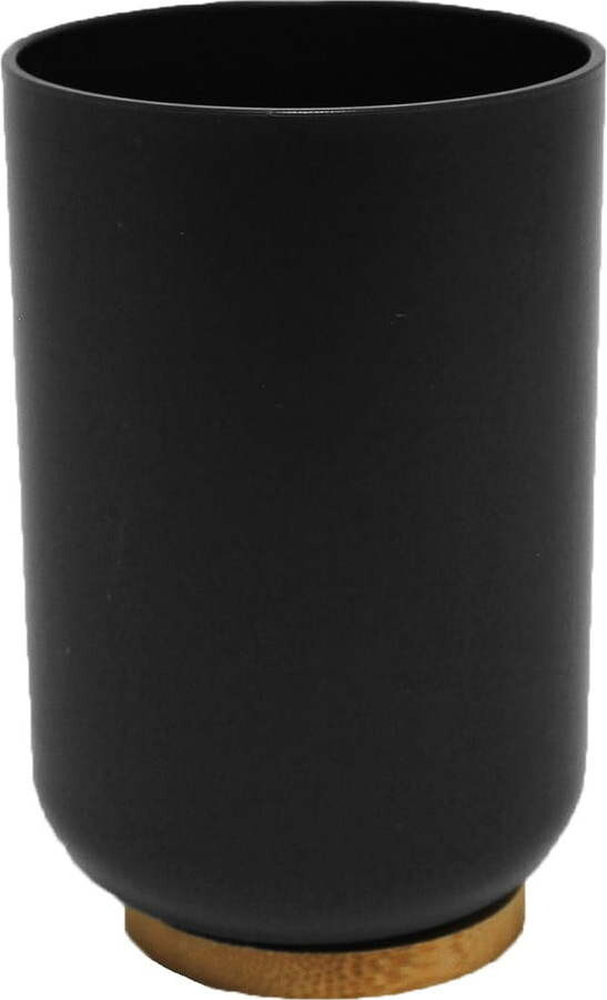 Černý plastový kelímek na zubní kartáčky Smart – douceur d'intérieur