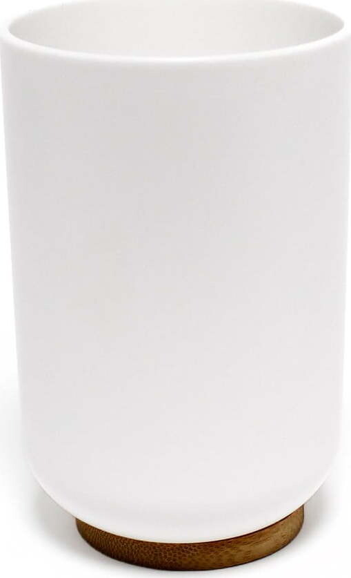 Bílý plastový kelímek na zubní kartáčky Smart – douceur d'intérieur