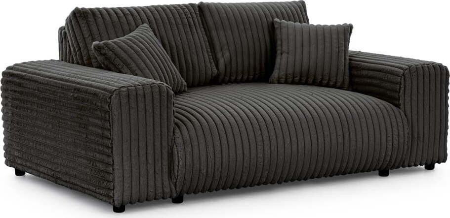 Tmavě šedá manšestrová pohovka 178 cm Justin – Ropez